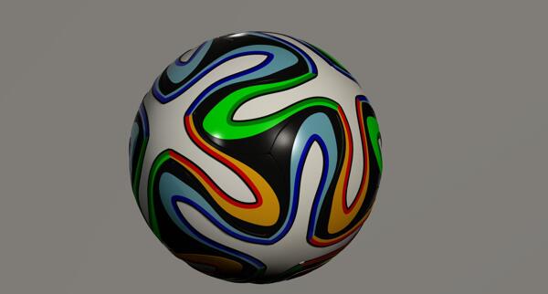 巴西世界杯专用球3D模型