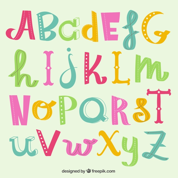 彩色字母设计图片