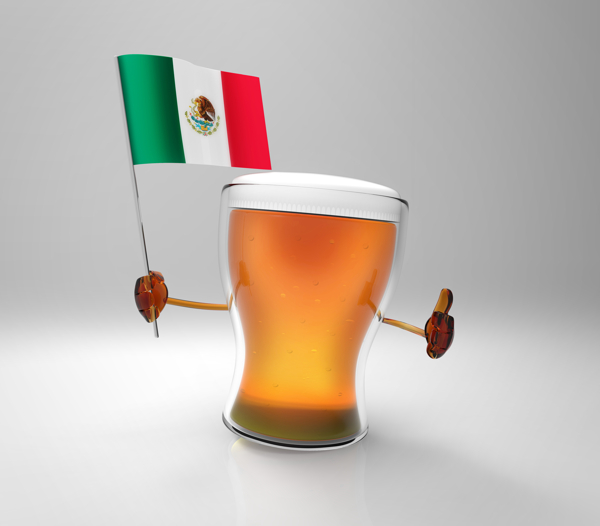 墨西哥国旗与啤酒