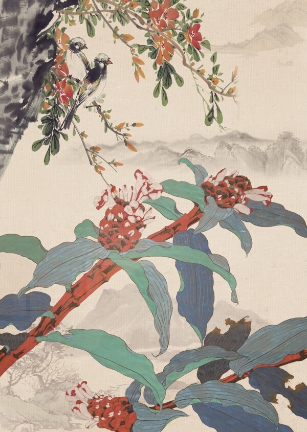 中国风传统花鸟装饰画