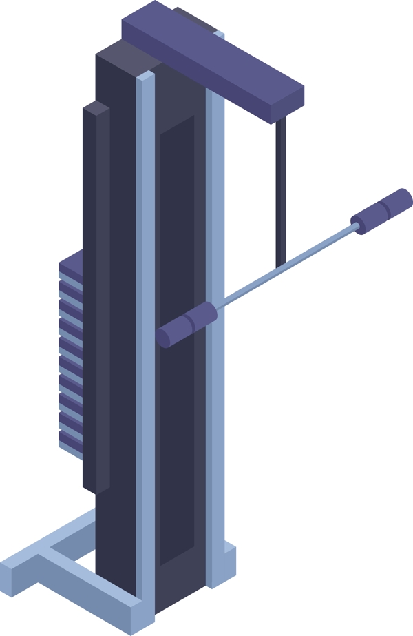 矢量卡通臂力机免扣素材