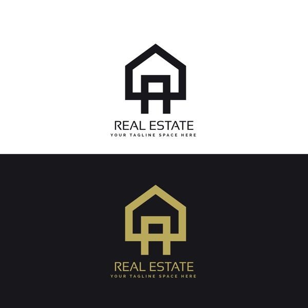 现代优雅的房地产标志logo