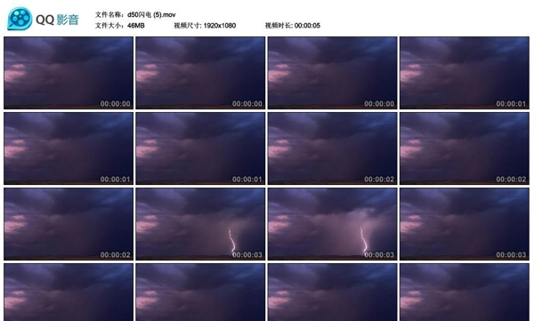 闪电暴风高清实拍视频素材