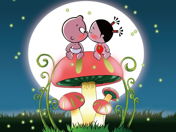 月亮蘑菇小破孩