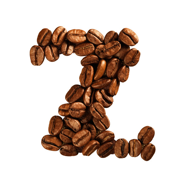 咖啡豆组成的字母Z图片