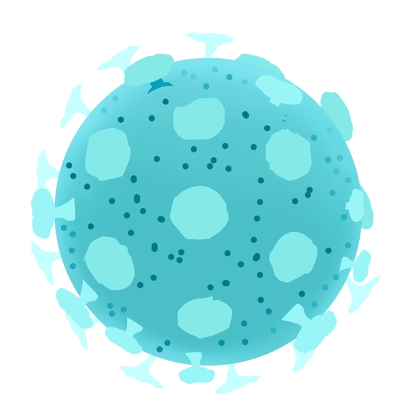 生物细胞非典弄鳞状上皮细胞蓝色