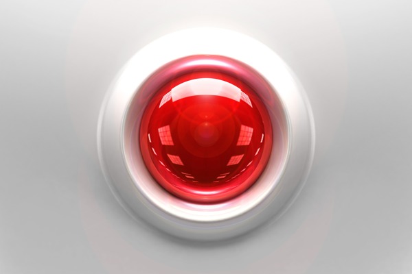 红色玻璃按钮