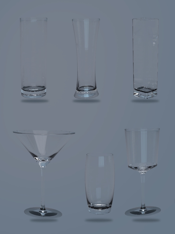 杯子C4D设计元素玻璃杯高脚杯