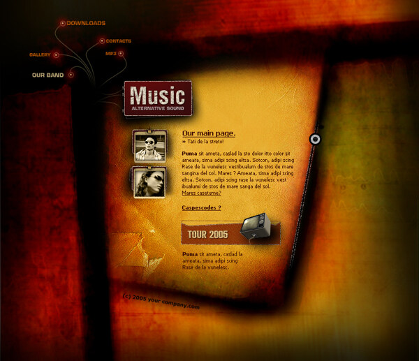 网页设计个性音乐风格