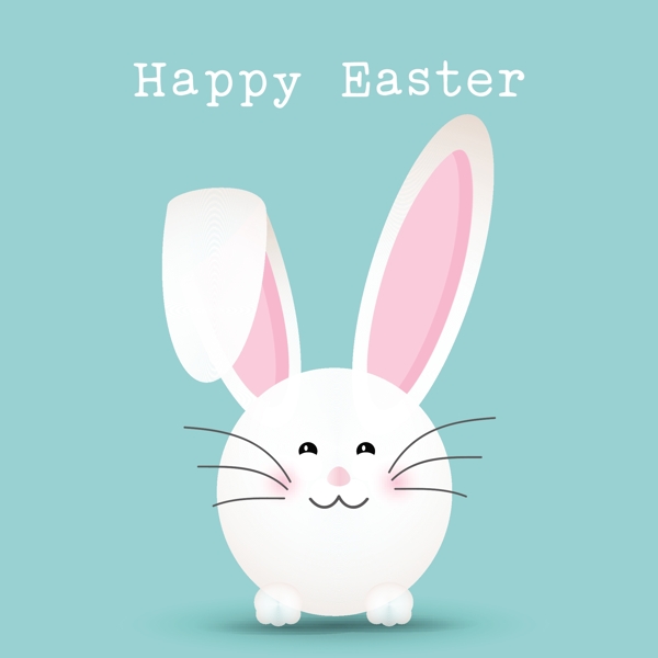 复活节的背景是一只滑稽的兔子