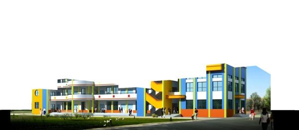 幼儿园教学楼建筑效果图片
