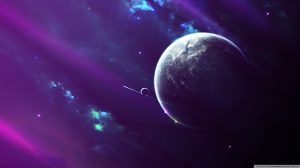 紫色光线地球背景