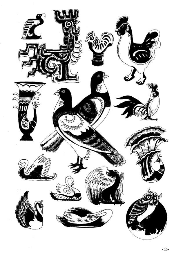 现代装饰动物图案鸟类图片