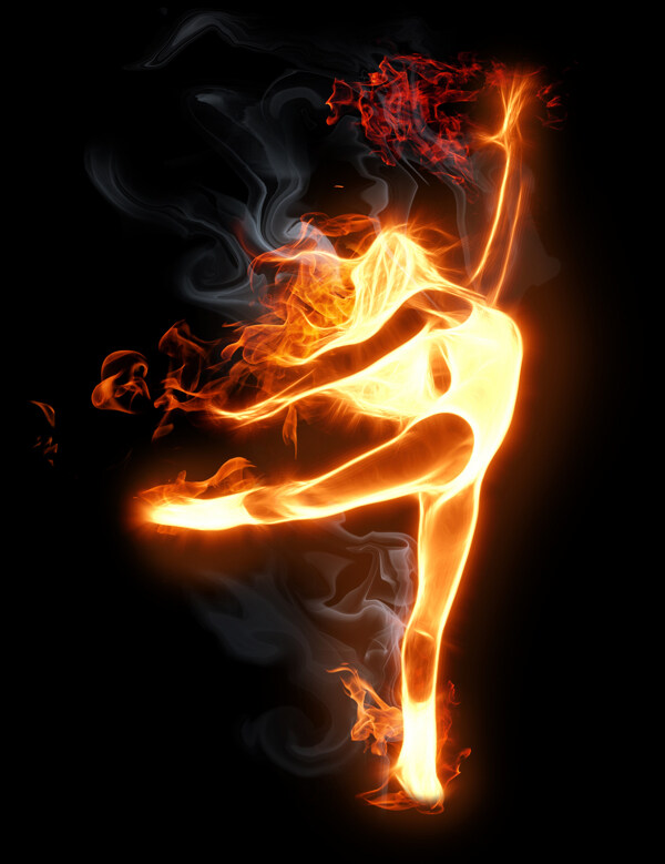 燃烧的女性舞蹈演员图片