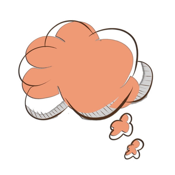 卡通手绘极简蘑菇云对话框