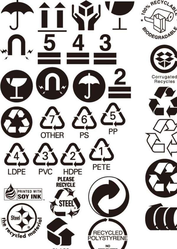 回收标志矢量图图片