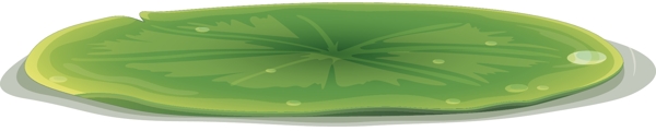 绿色荷叶水滴矢量图