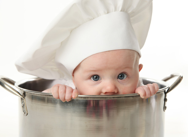 戴厨师帽的宝宝图片