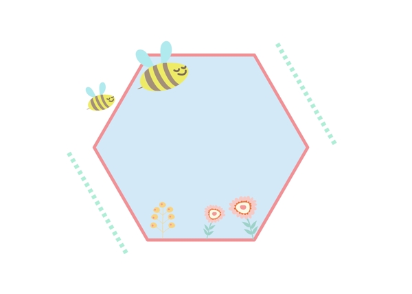 蜜蜂边框装饰插画