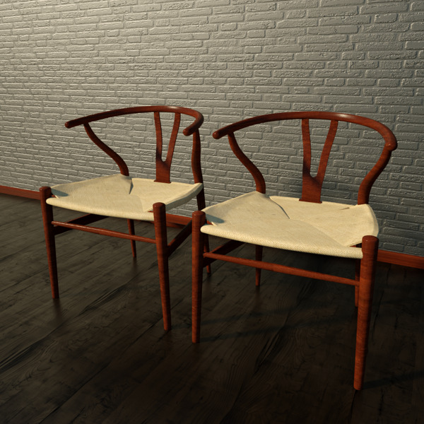 C4D新中式椅子模型