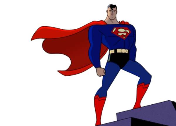 超人卡通手绘美国科幻电影人物
