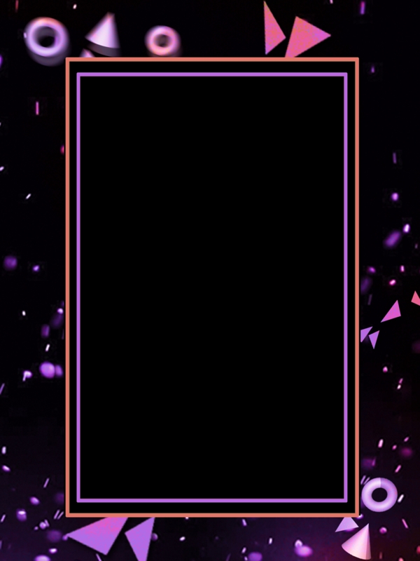 黑紫色边框绚丽几何背景