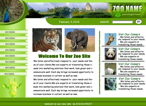 动物网页图片
