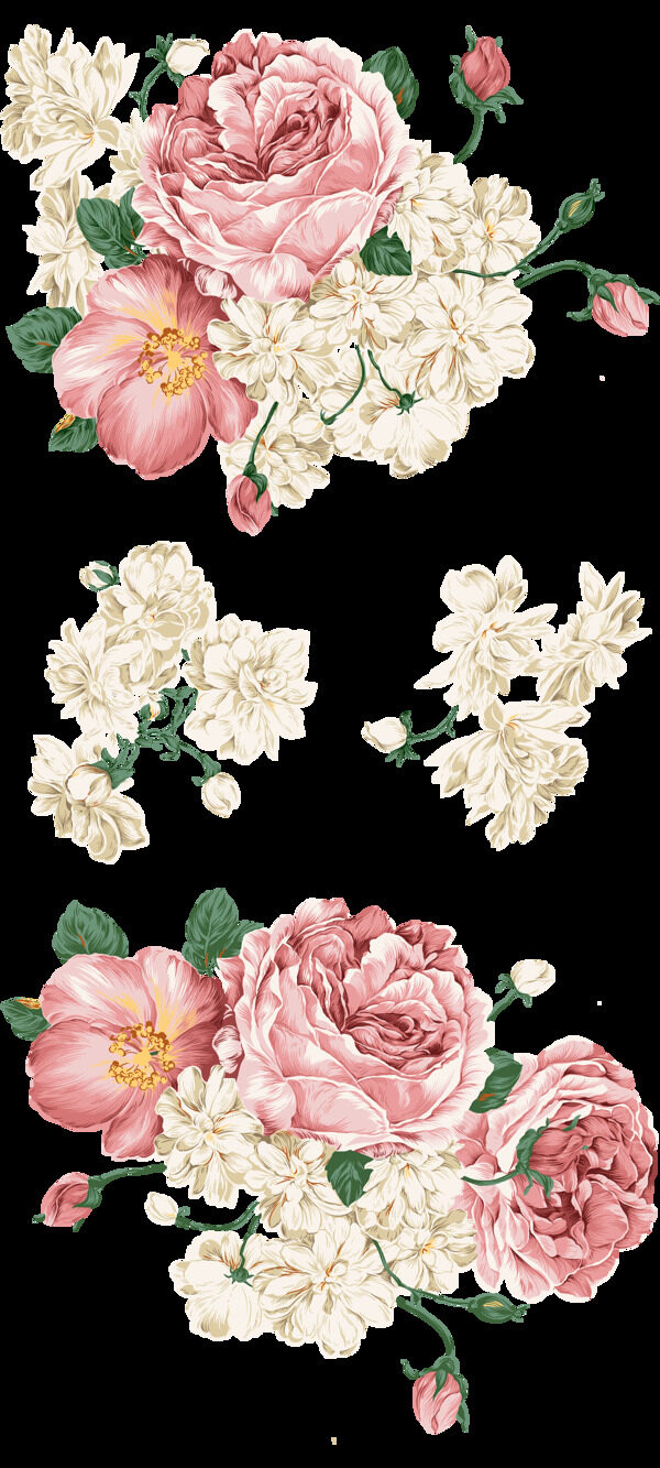 粉色牡丹花朵png元素素材