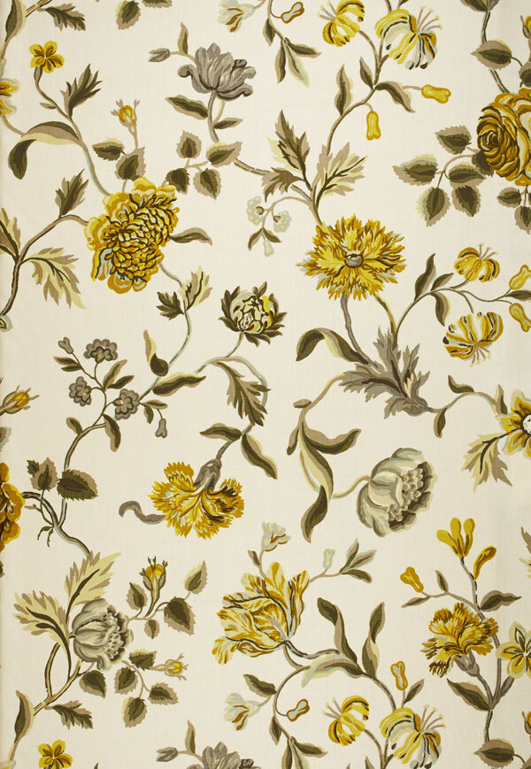 金黄色花朵布纹壁纸