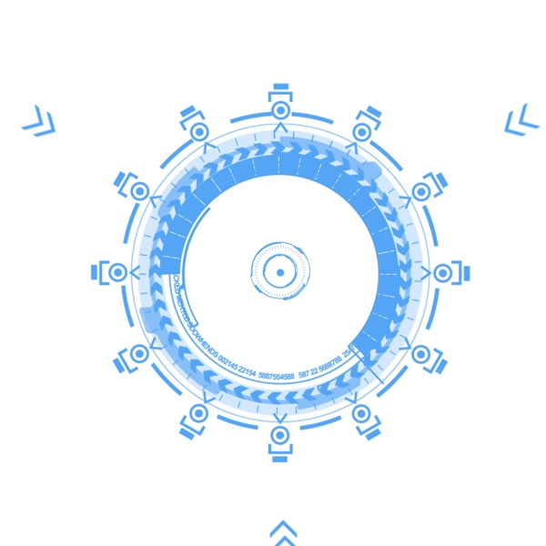 创意蓝色科技圆形元素