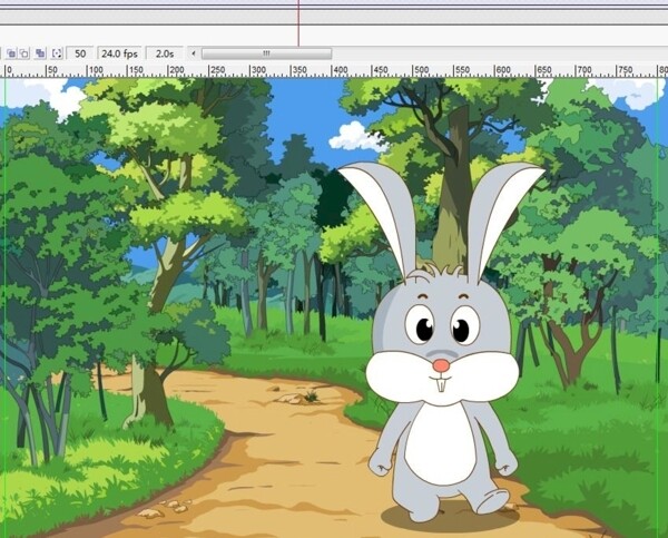 在森林里往外面走的兔子10秒