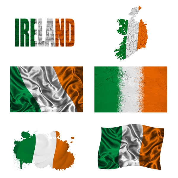 爱尔兰国旗地图图片