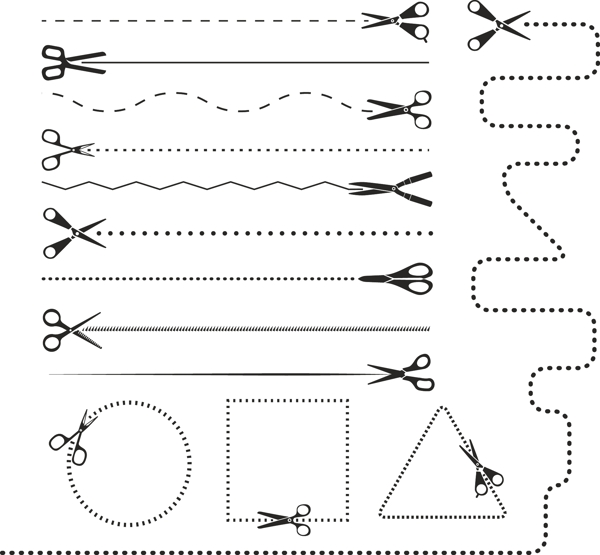 创意剪刀分割线