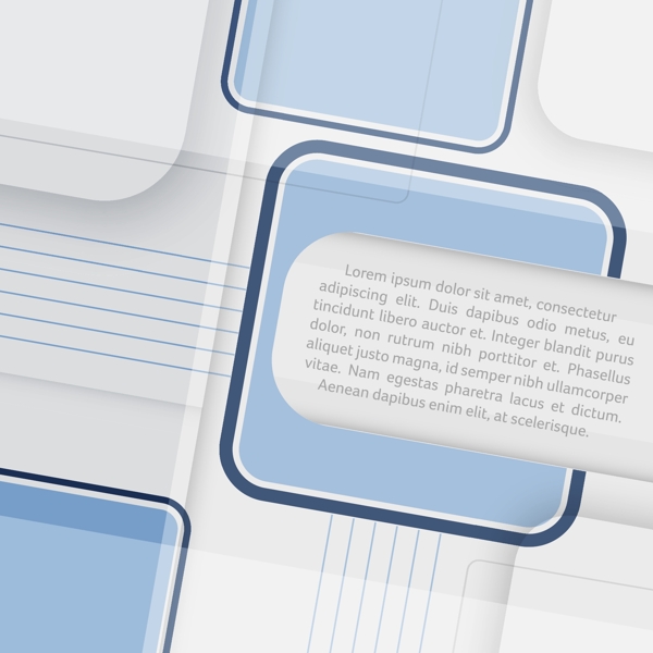现代蓝色边框商务模板背景矢量素材下载