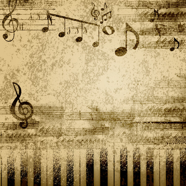 钢琴音乐符背景图片