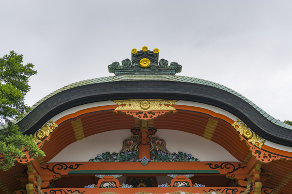 日式神社屋顶