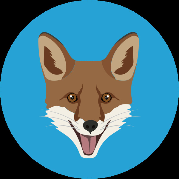 狐狸动物图标标志图形装饰素材