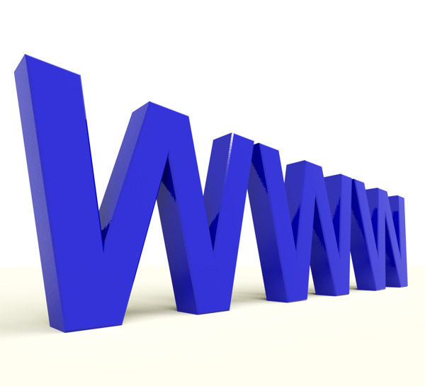WWW字显示在线网站或互联网