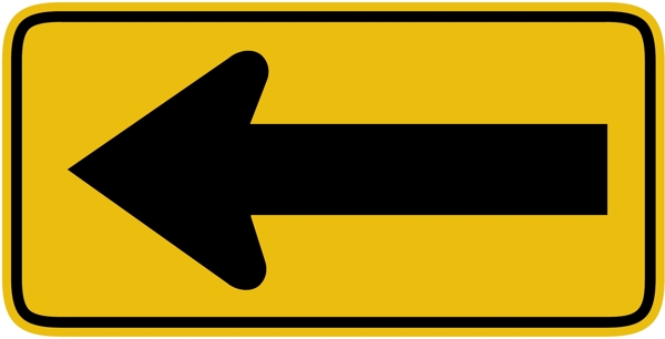 外国交通图标向左箭头标识