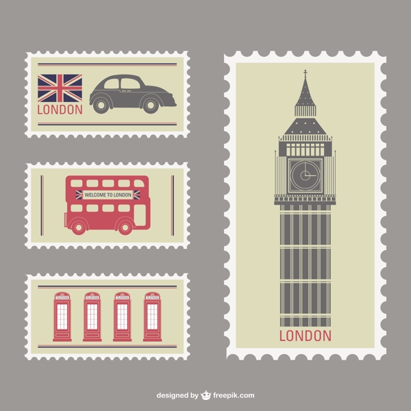 伦敦的邮票