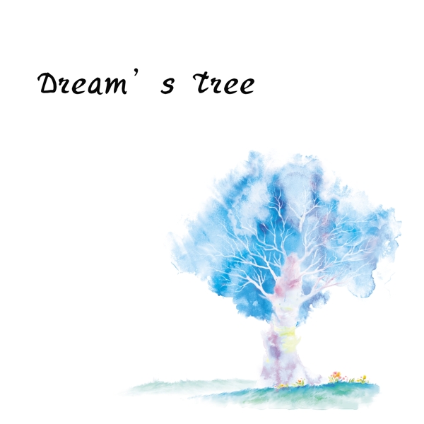 蓝色梦幻树图片