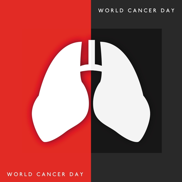 以肺为世界癌症日的背景