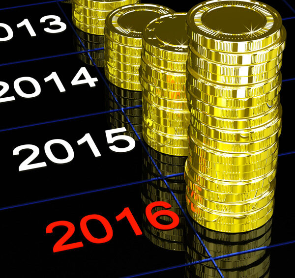 2016显示未来经济的硬币