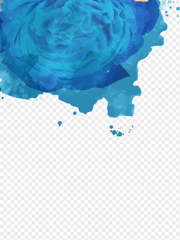 晕染渐变蓝色水墨国风纹理边框装饰