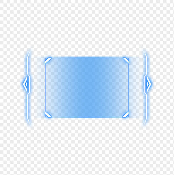 蓝色创意渐变现代简约边框装饰