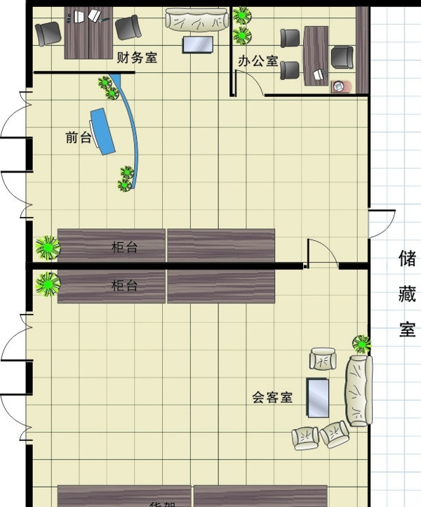 门面平面图图片