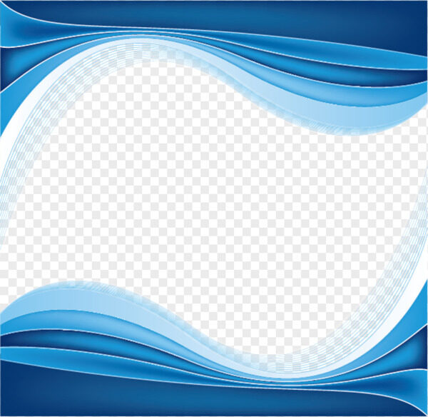 波浪纹理蓝色渐变创意装饰边框