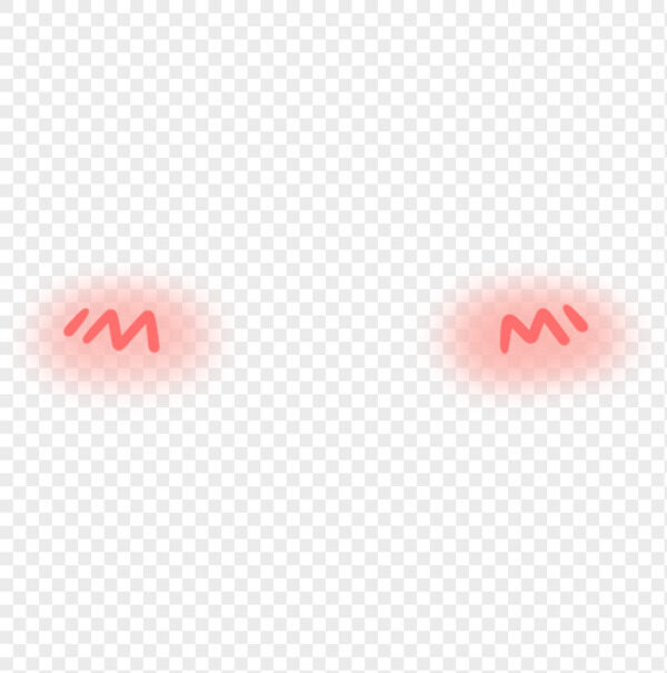 粉色光晕M型可爱腮红装扮面部免抠