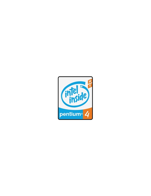 IntelPentium4HTlogo设计欣赏IntelPentium4HT硬件公司标志下载标志设计欣赏