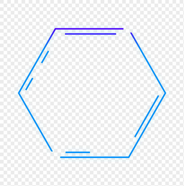 简约蓝色科技感渐变线条装饰边框